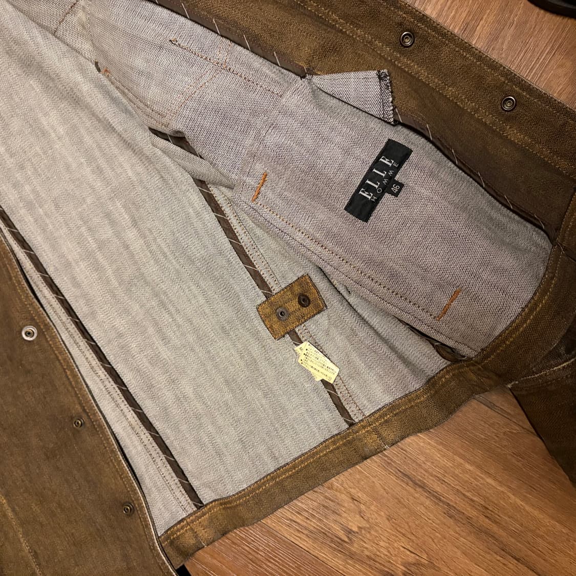 ELLE HOMME AGED BROWN TRUCKER JACKET 상품이미지4