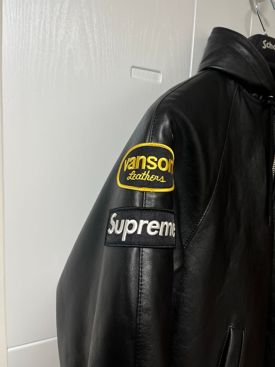 슈프림 x 밴슨 가죽 후드 자켓 상품이미지4