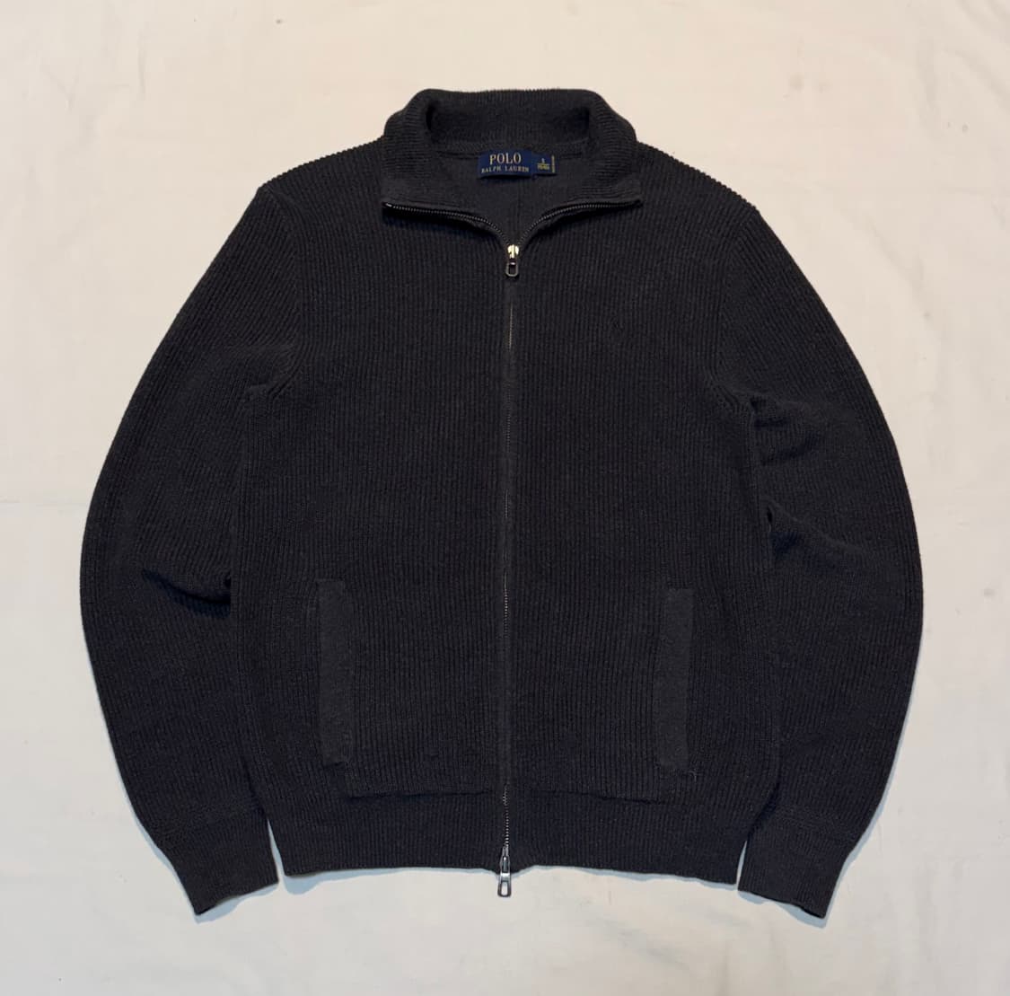 폴로 랄프로렌 투웨이 와플 니트집업 차콜 그레이 상품이미지1