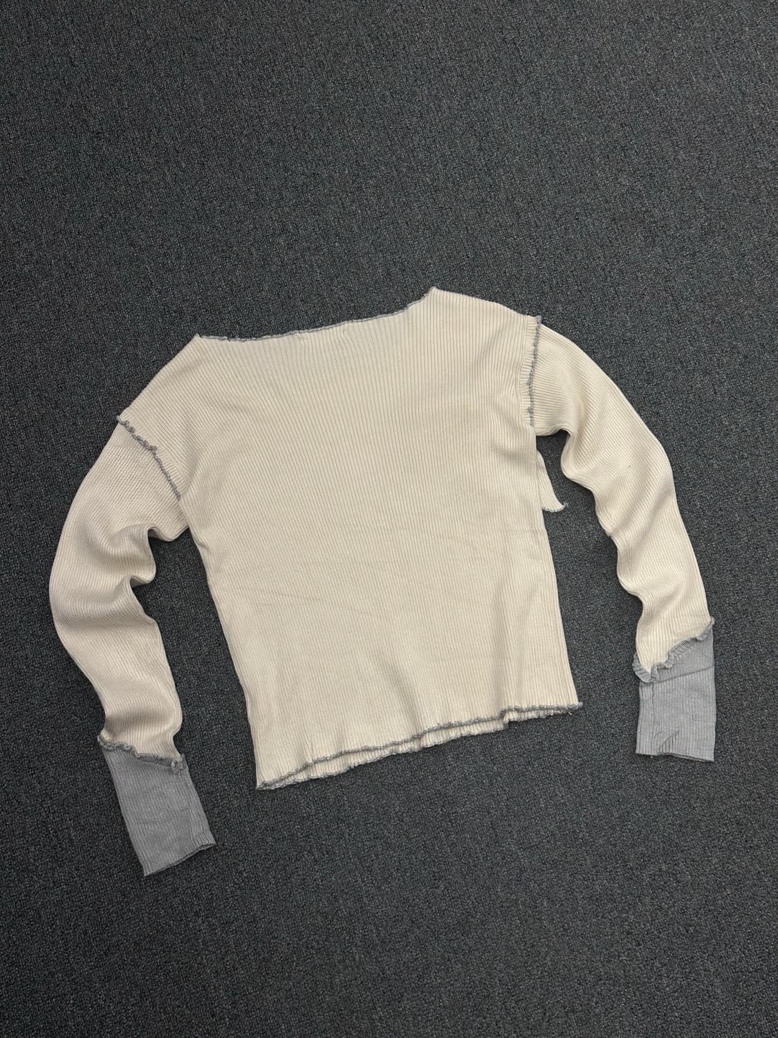 OS) idem 빈티지 여성 레이어드 핸드워머 니트 롱슬리브 상품이미지3