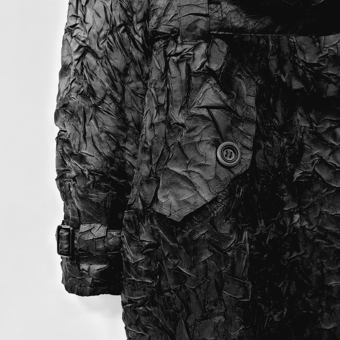 라비타준코 링클 블랙 코트 상품이미지4