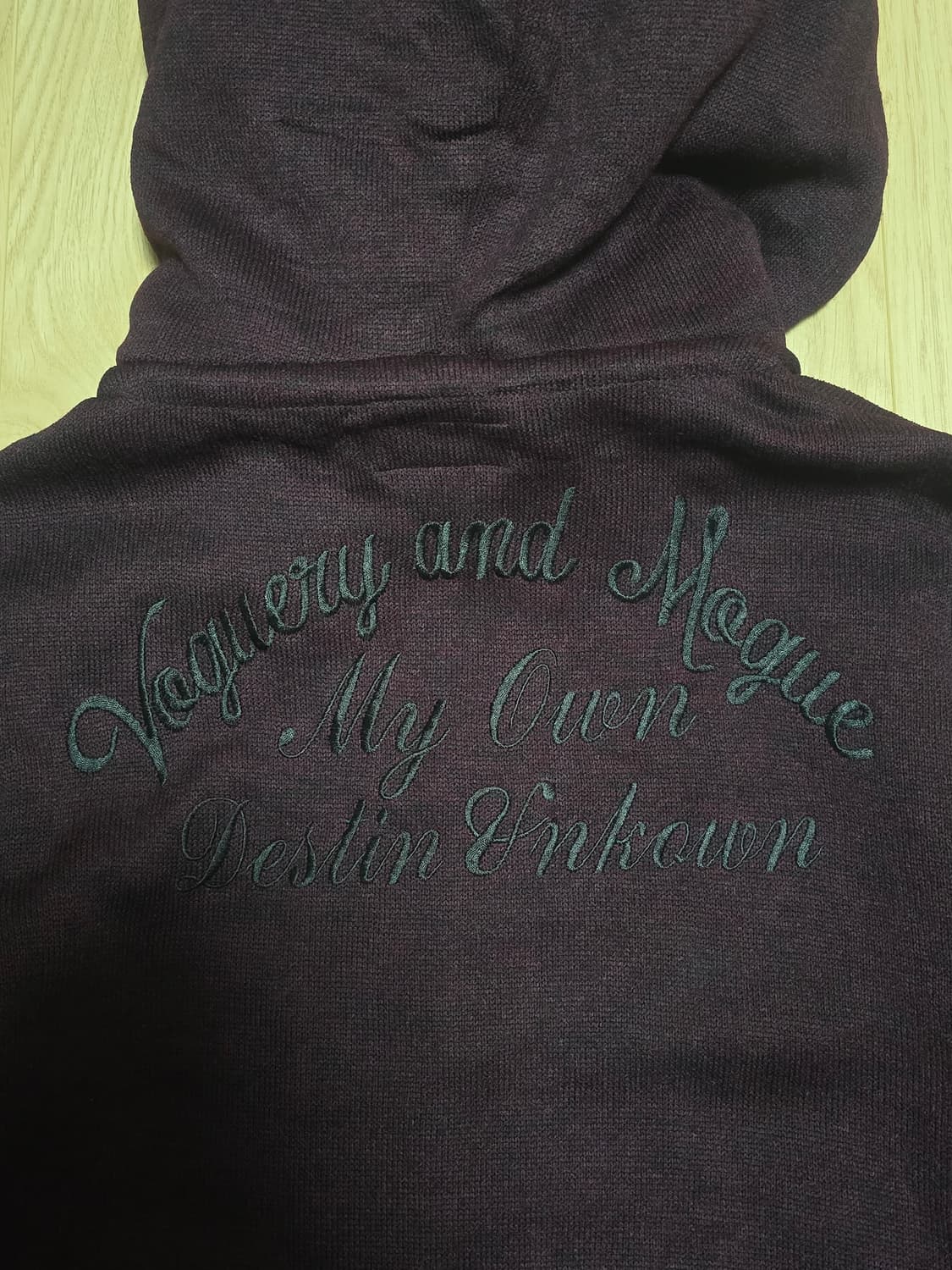 In the attic 인더애틱 레터링 니트레이어 집업 자켓 L 상품이미지6