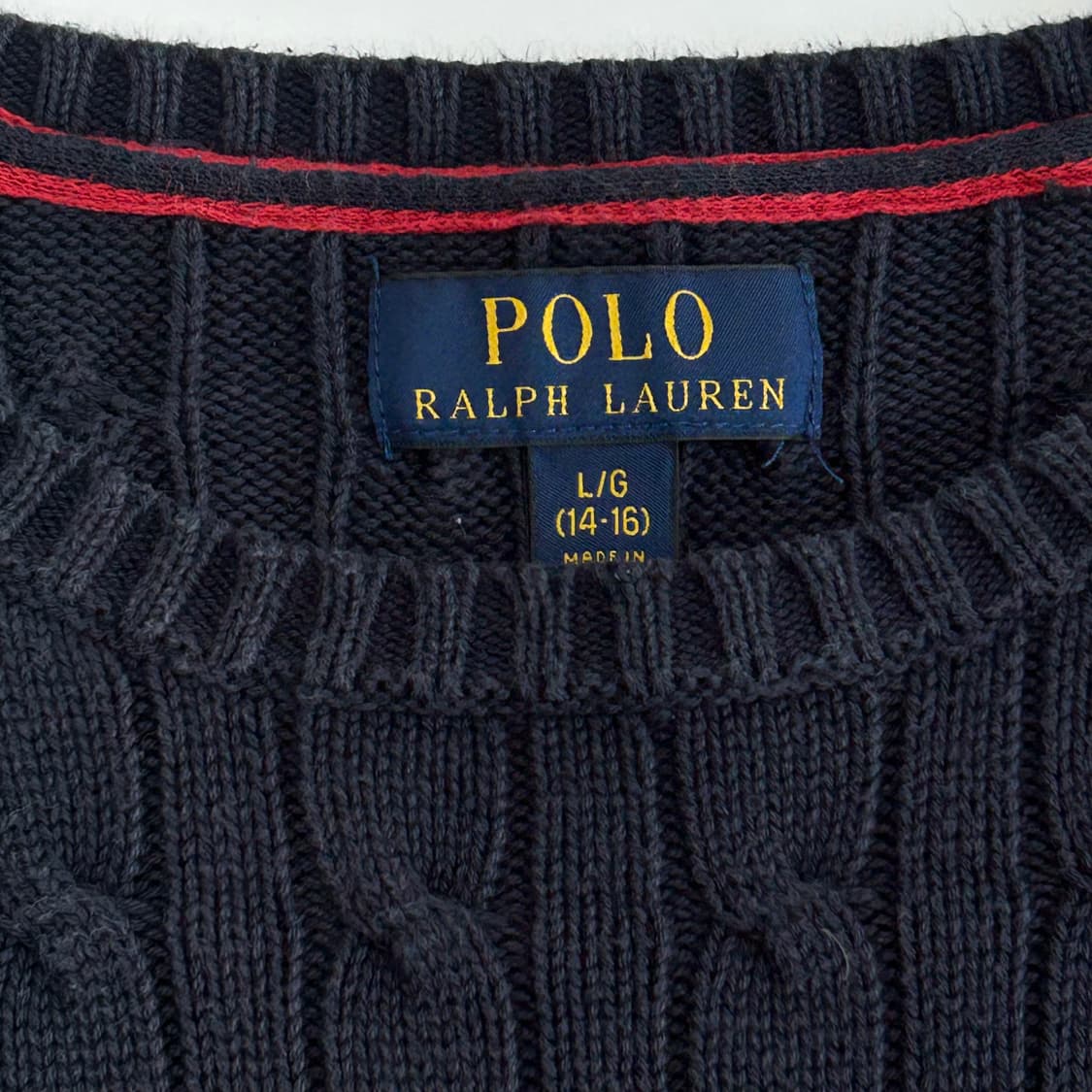 Polo 폴로 레드포니 네이비 케이블 니트 상품이미지5