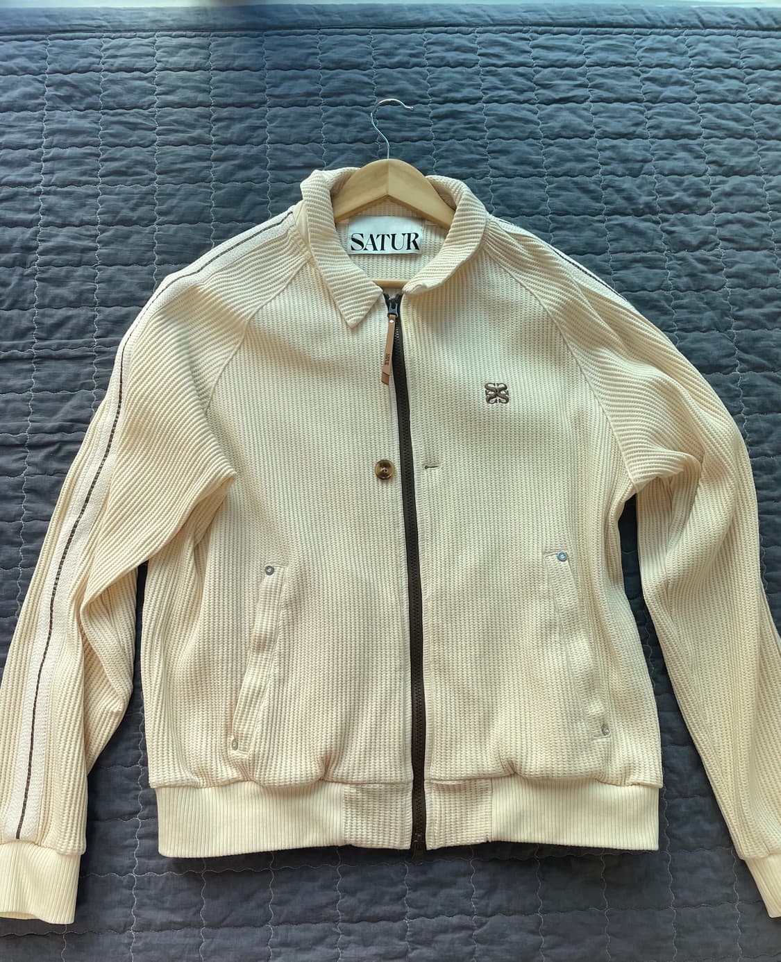 새터 satur 로턴 올 데이 트랙 집업 자켓 리조트 크림 공용 XL 상품이미지8