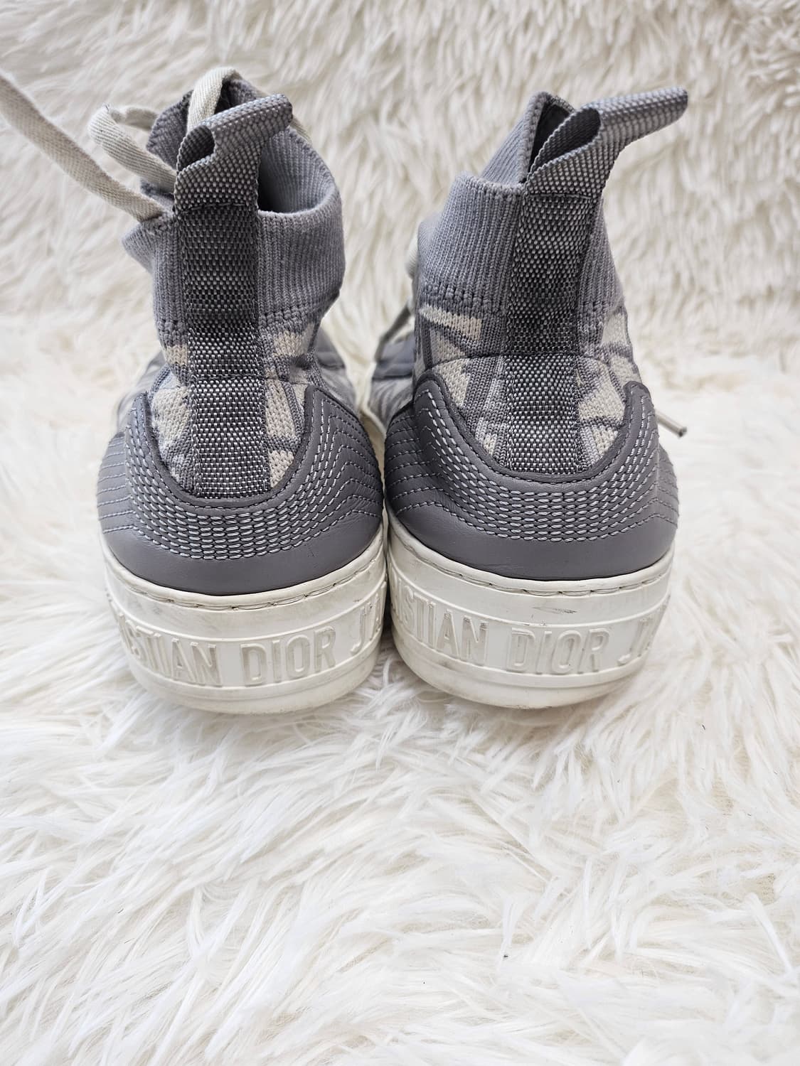 디올 오블리크 하이탑 스니커즈 그레이 35 상품이미지4