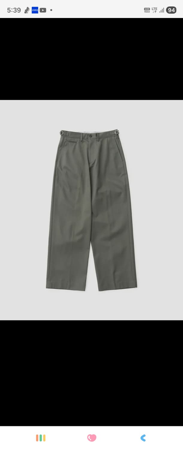 어나더 오피스 와이드 치노팬츠(카키) 기장 수선함 상품이미지1