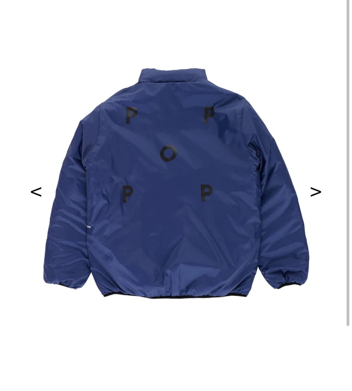 팝트레이딩컴퍼니 리버서블 퀄팅 패딩 블랙/블루 (S) 상품이미지4