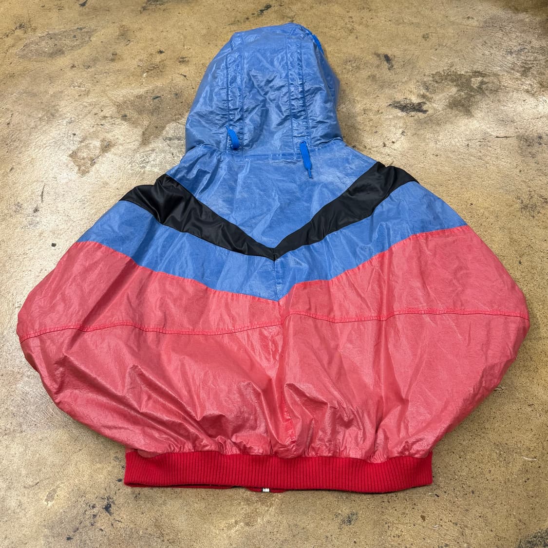 [정품/90] 아디다스 컬러 블록 후드 바람막이 자켓 b8 상품이미지3