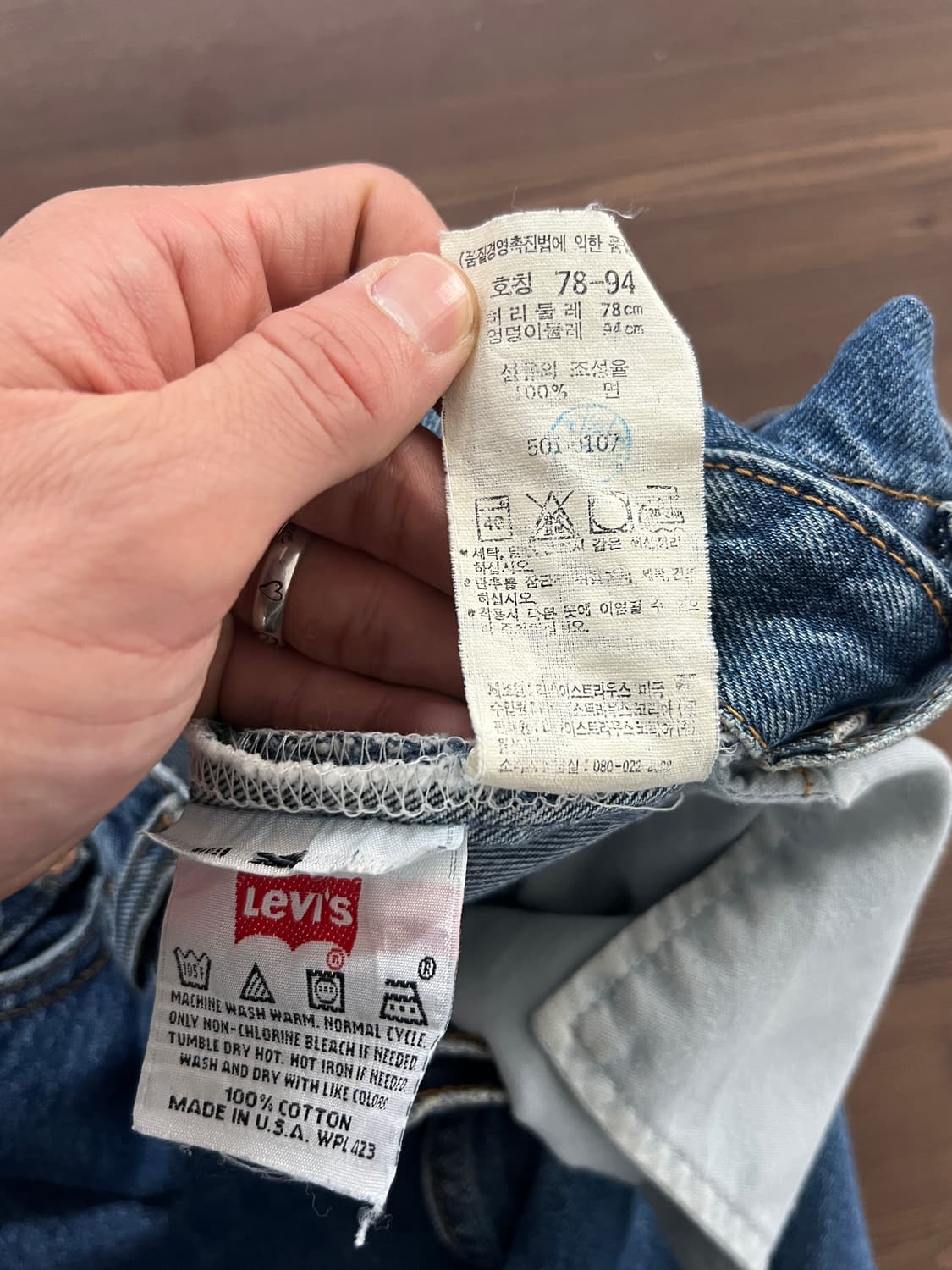 USA Levis 리바이스 501 스트레이트 데님 팬츠 상품이미지7