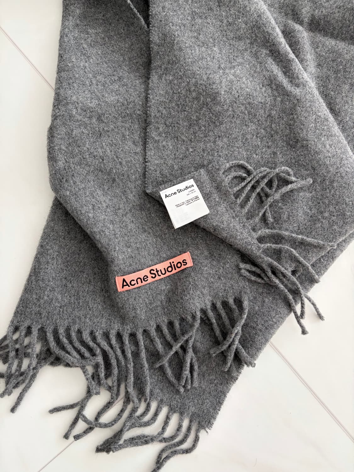 아크네 스튜디오 머플러 멜란지그레이 (내로우) 상품이미지1