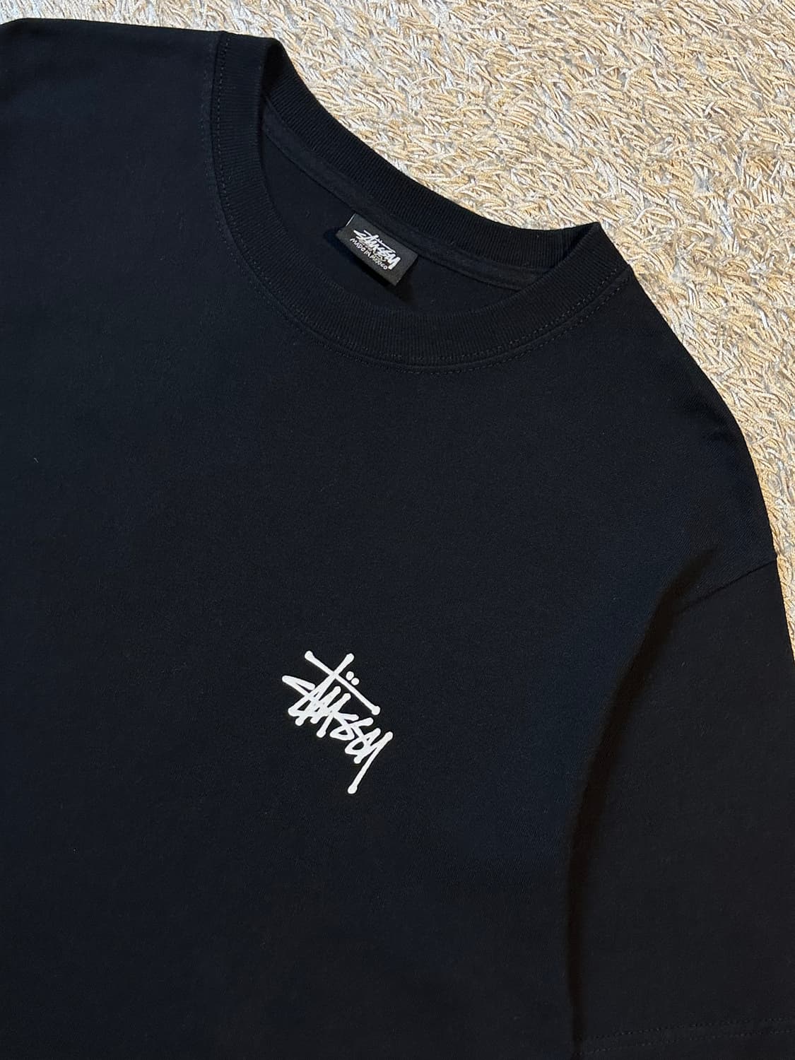스투시 STUSSY 베이직 로고 반팔 티셔츠 블랙 상품이미지3