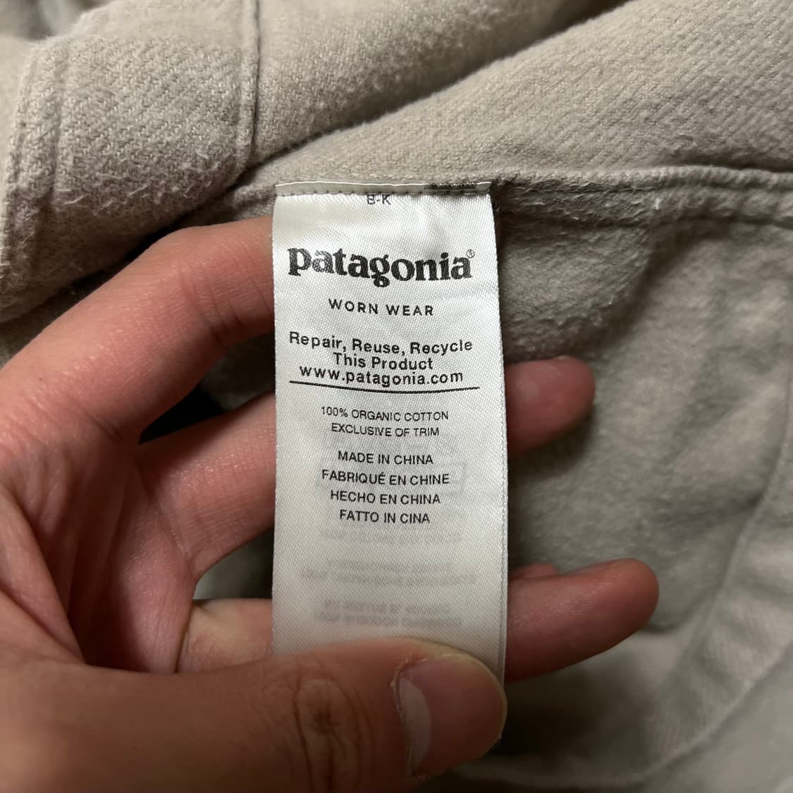 파타고니아 오가닉 코튼 포켓 플라넬 셔츠 [그레이] S/90 상품이미지5