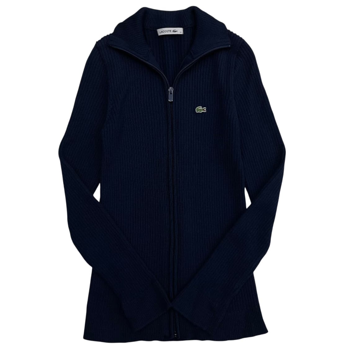 라코스테 미니로고 네이비 니트 집업 36 상품이미지2