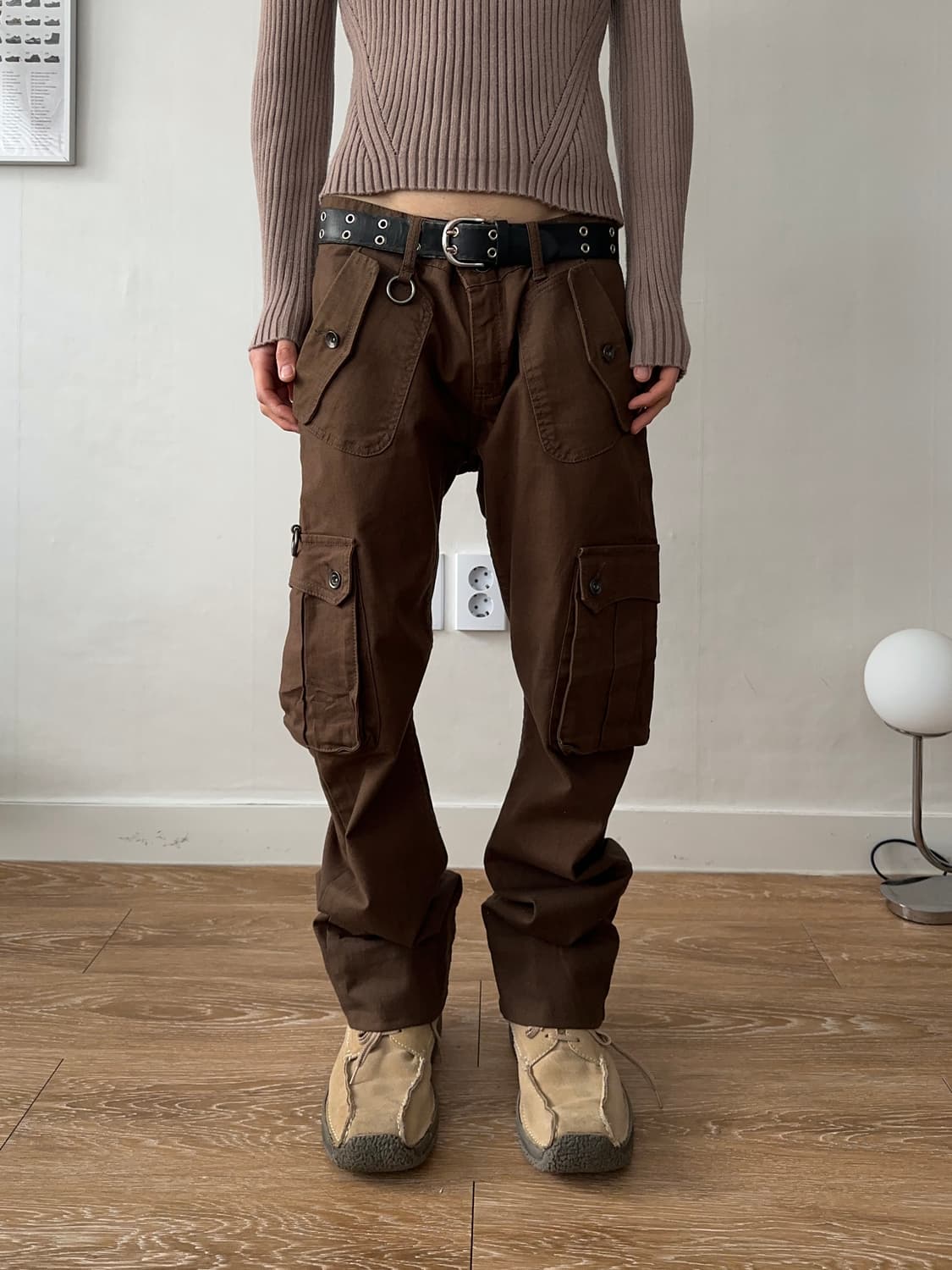 슬림 & 슬래시 디테일 카고 팬츠 상품이미지6