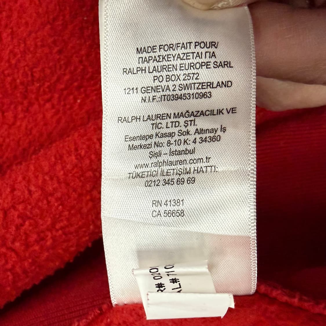 폴로 빅포니 레드 후드집업 상품이미지6