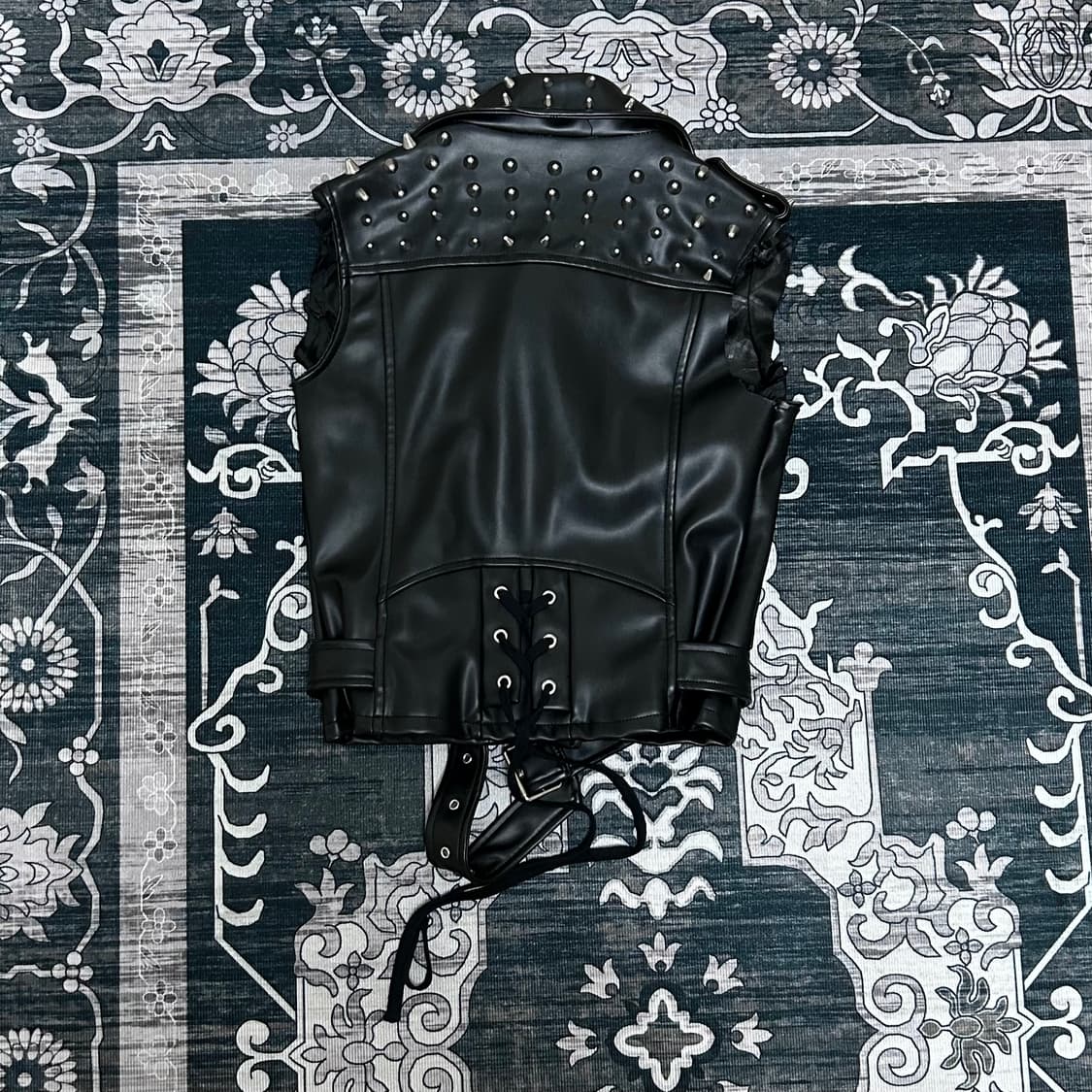 Jpn 00s Vkei stud rider vest 펑크 빈티지 상품이미지3