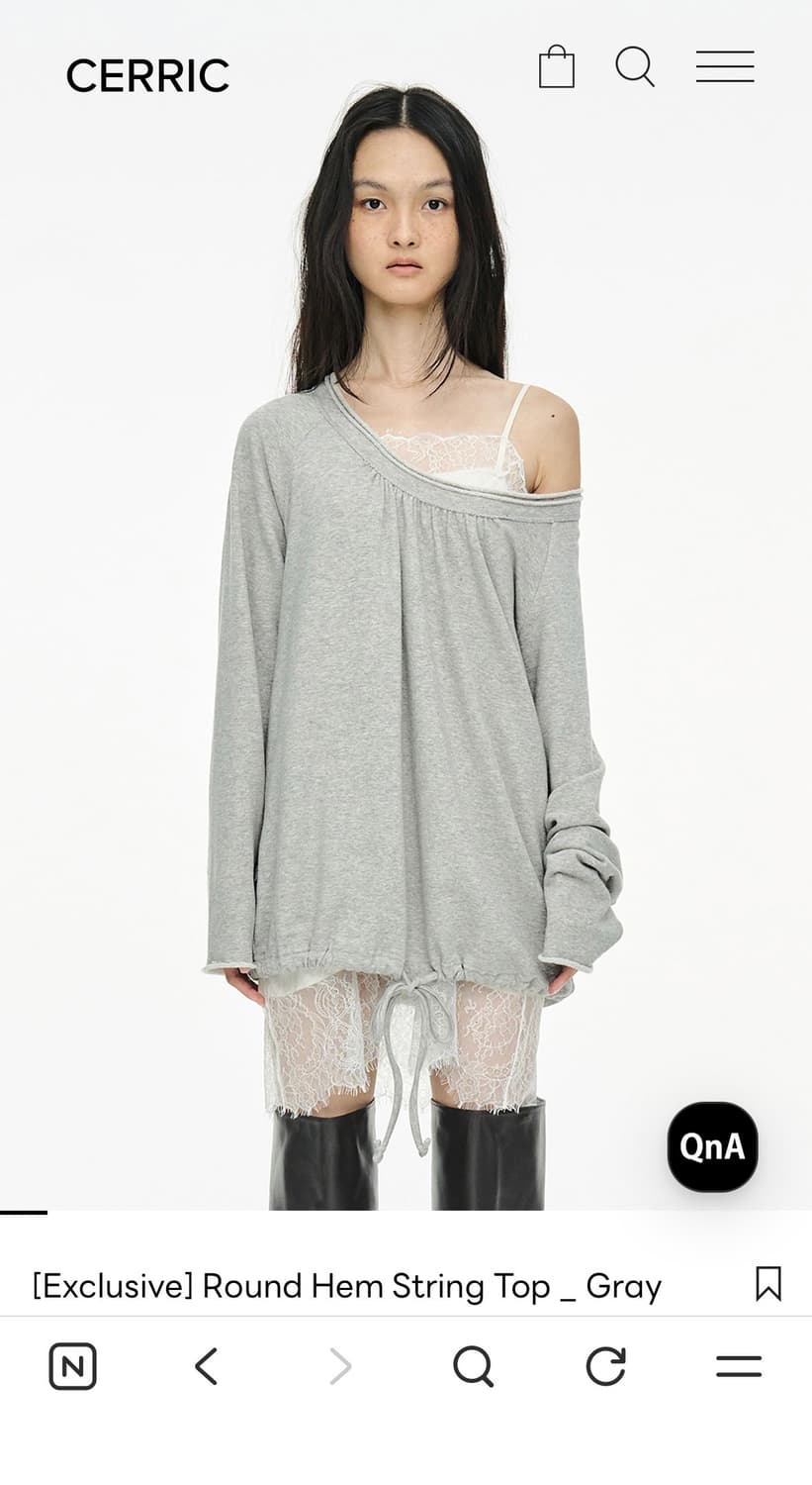 세릭 라운드 헴 스트링 탑 상품이미지1