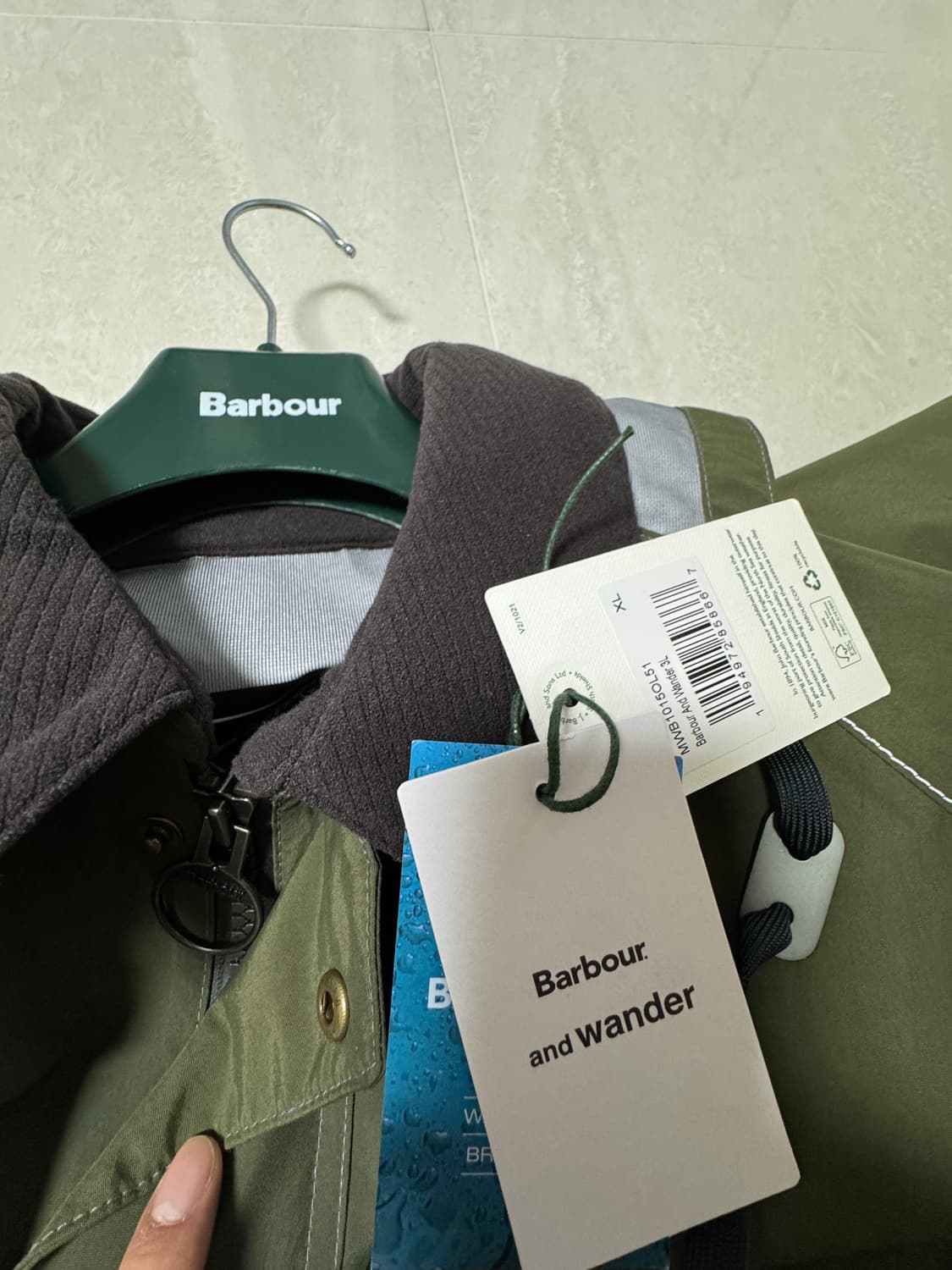 바버 앤드원더 3L 비데일 자켓(XL, 올리브) 상품이미지10