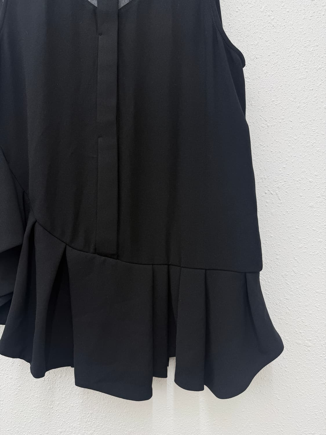 빈티지 Rekisami 블랙 도트 플리츠 레이어드 슬리브리스 상품이미지3