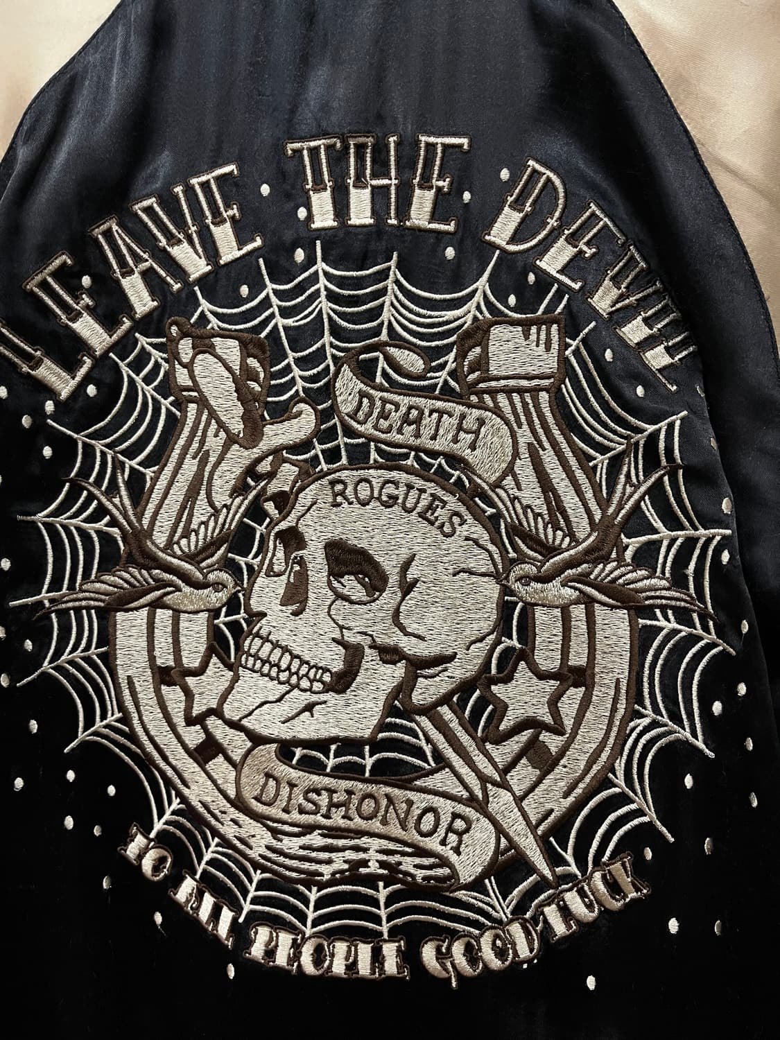 琵男志 리버시블 TENNYO 스컬 자수 스카쟌 상품이미지6