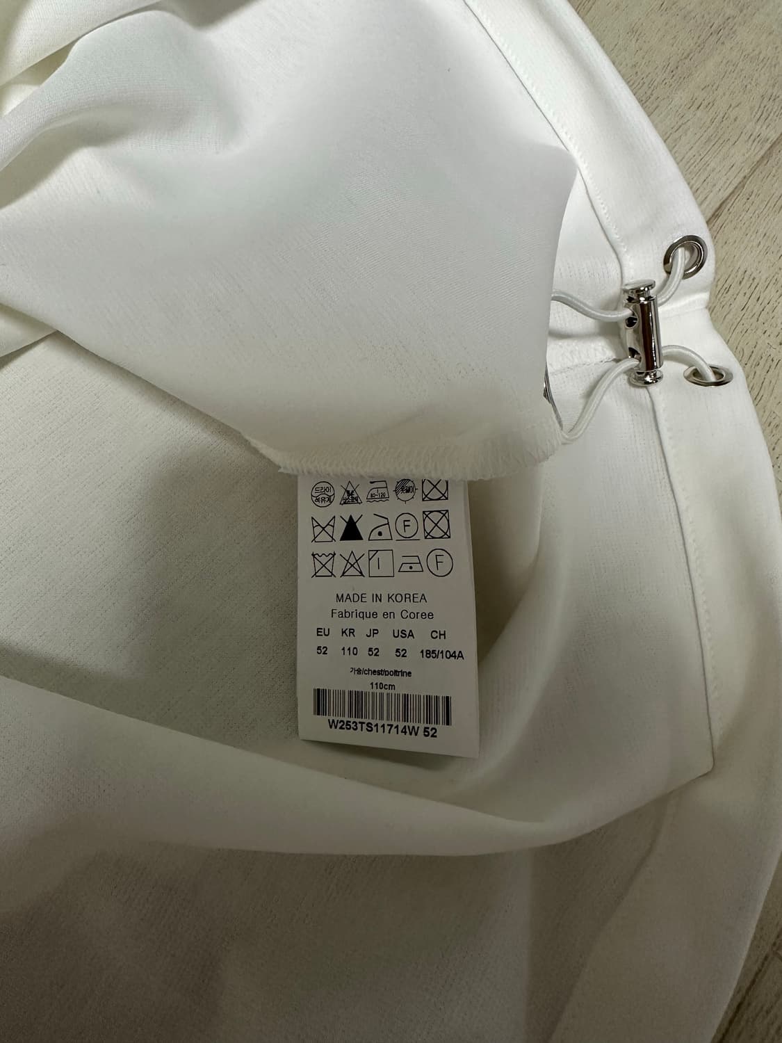 우영미 스트링 티셔츠 화이트 - 25FW 상품이미지3