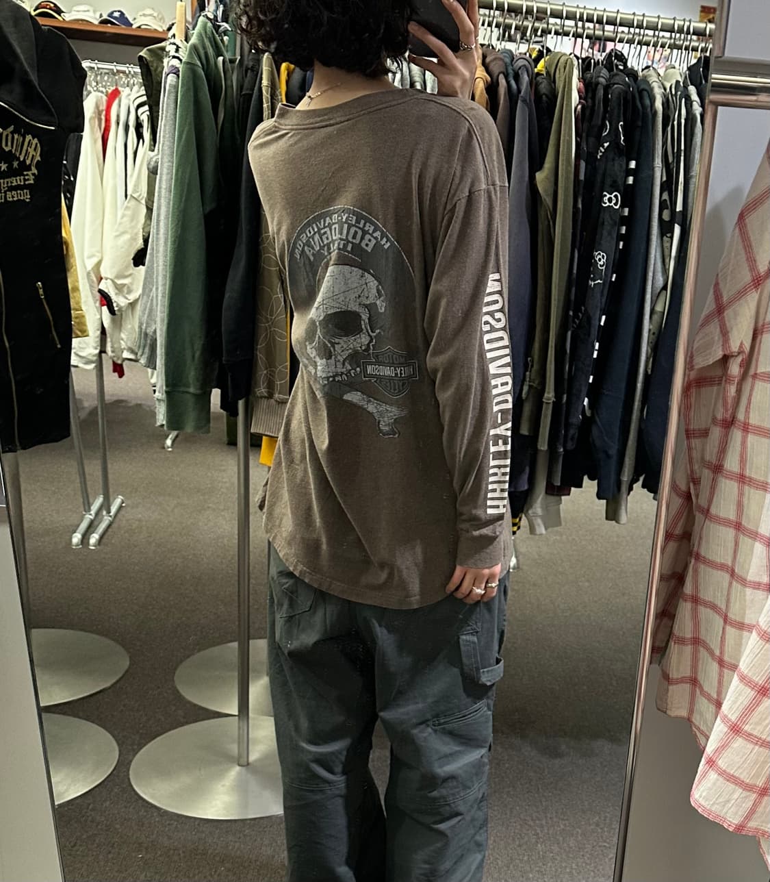 L)할리데이비슨 빈티지 그래픽 롱슬리브 상품이미지2