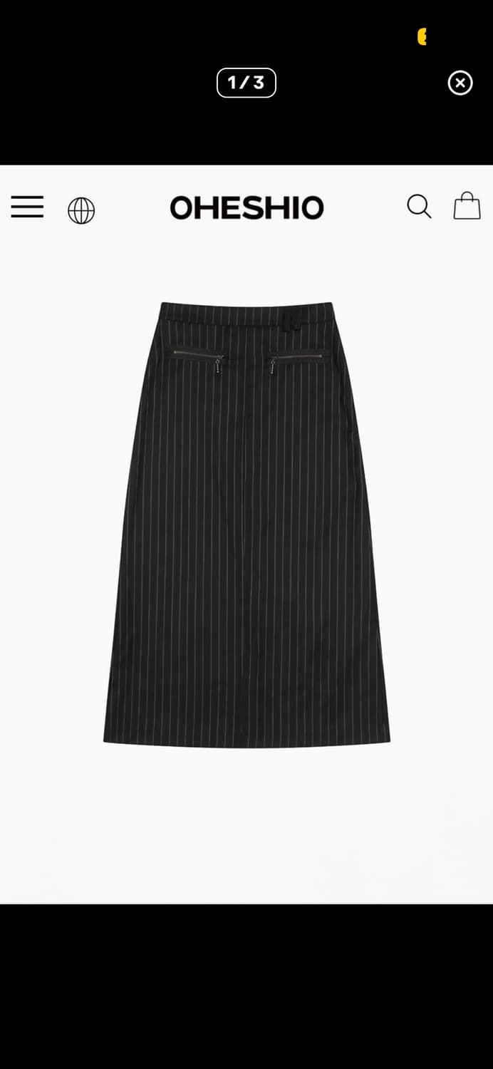 오헤시오 스트라이프 슬릿 스커트 상품이미지2