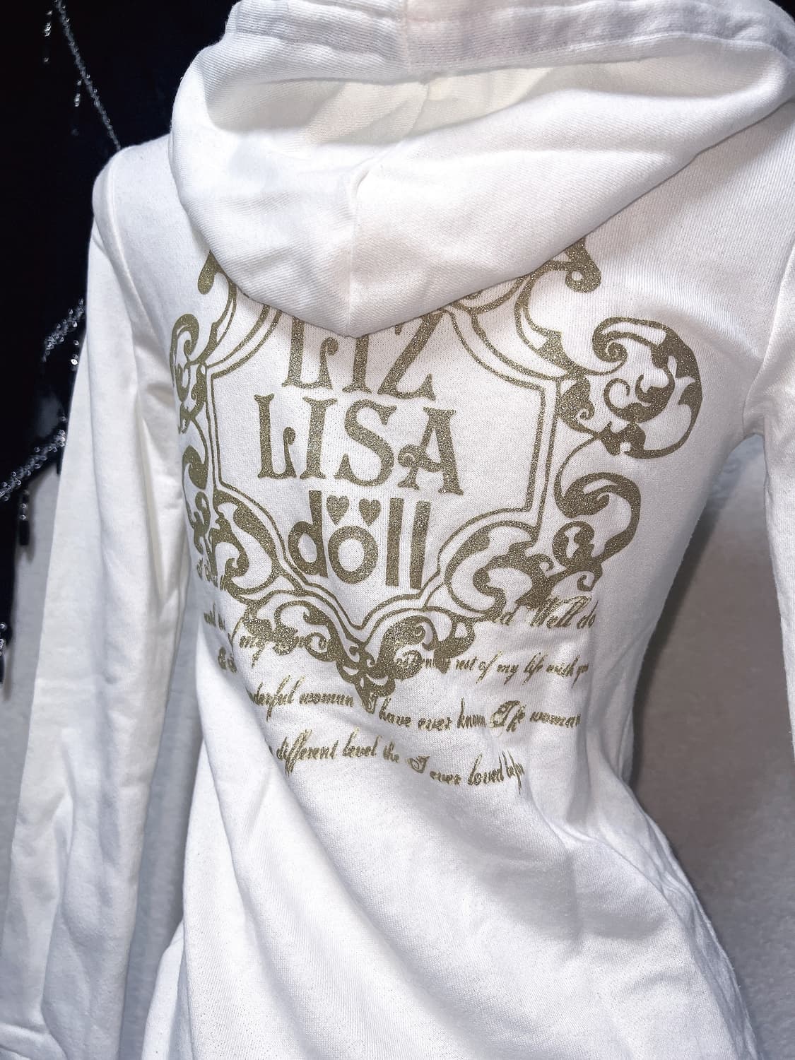 리즈리사돌 오네갸루 펑크 레터링 투웨이 후드집업 원피스 y2k 핀터 00 상품이미지8