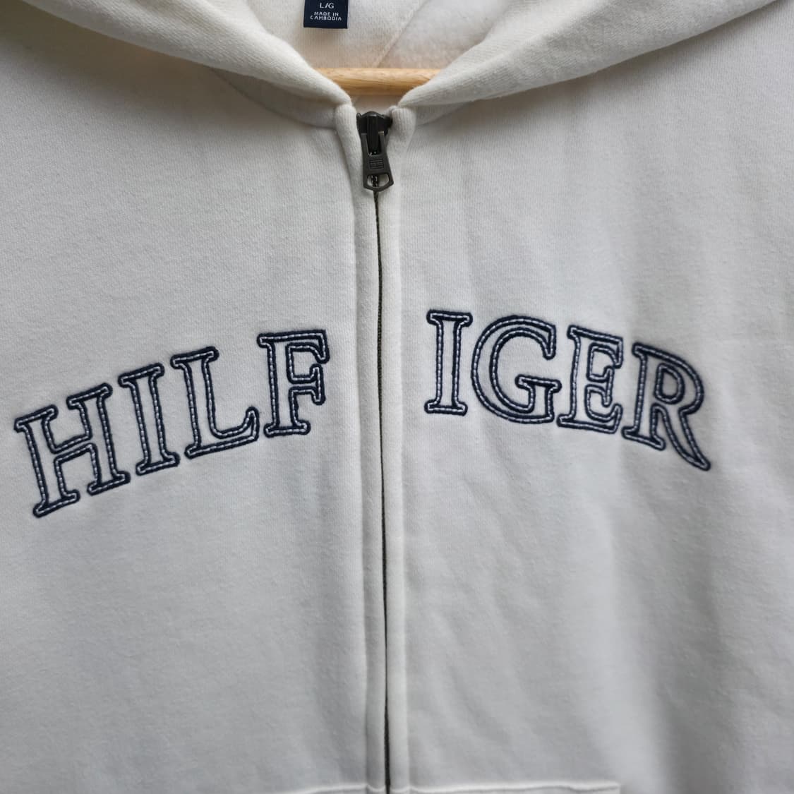 [L] 타미힐피거 화이트  후드집업 상품이미지4