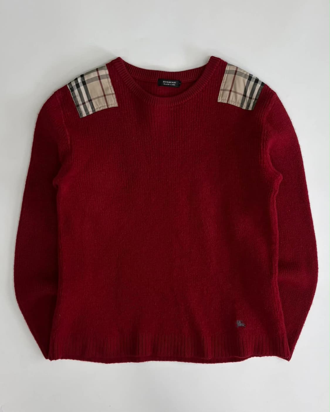 [3] 버버리 노바체크 레드 울 니트 스웨터 상품이미지1