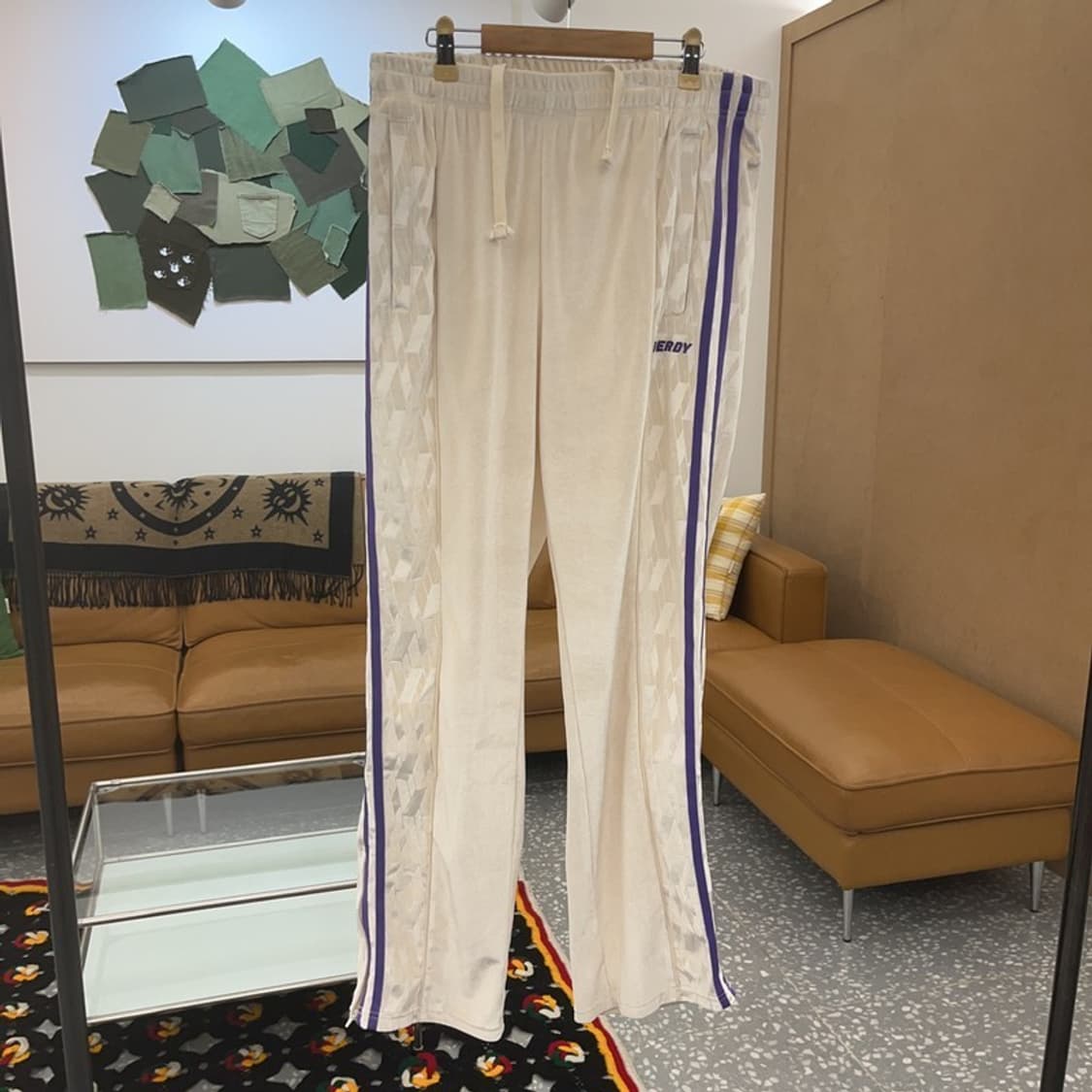 널디 사이드로고 벨벳 트레이닝 바지 L C06466 상품이미지3