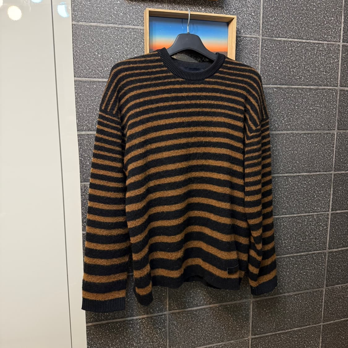 [L] 준지 Juun.J 알파카 혼방 스트라이프 니트 상품이미지2