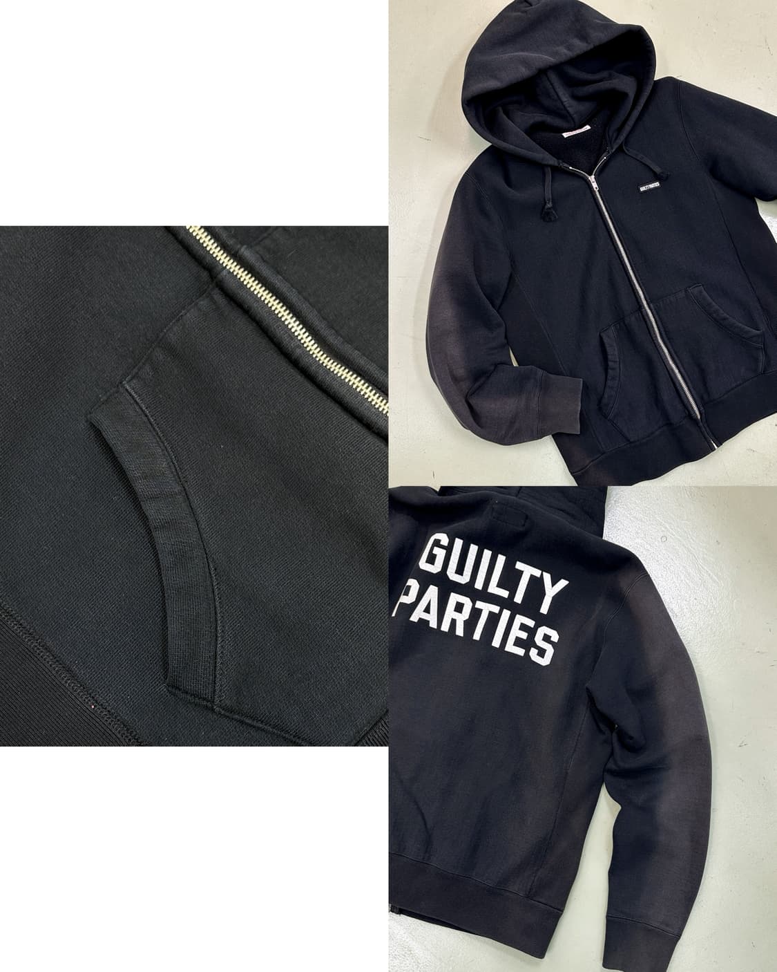 와코마리아 페이드 헤비웨이트 후드집업 상품이미지9