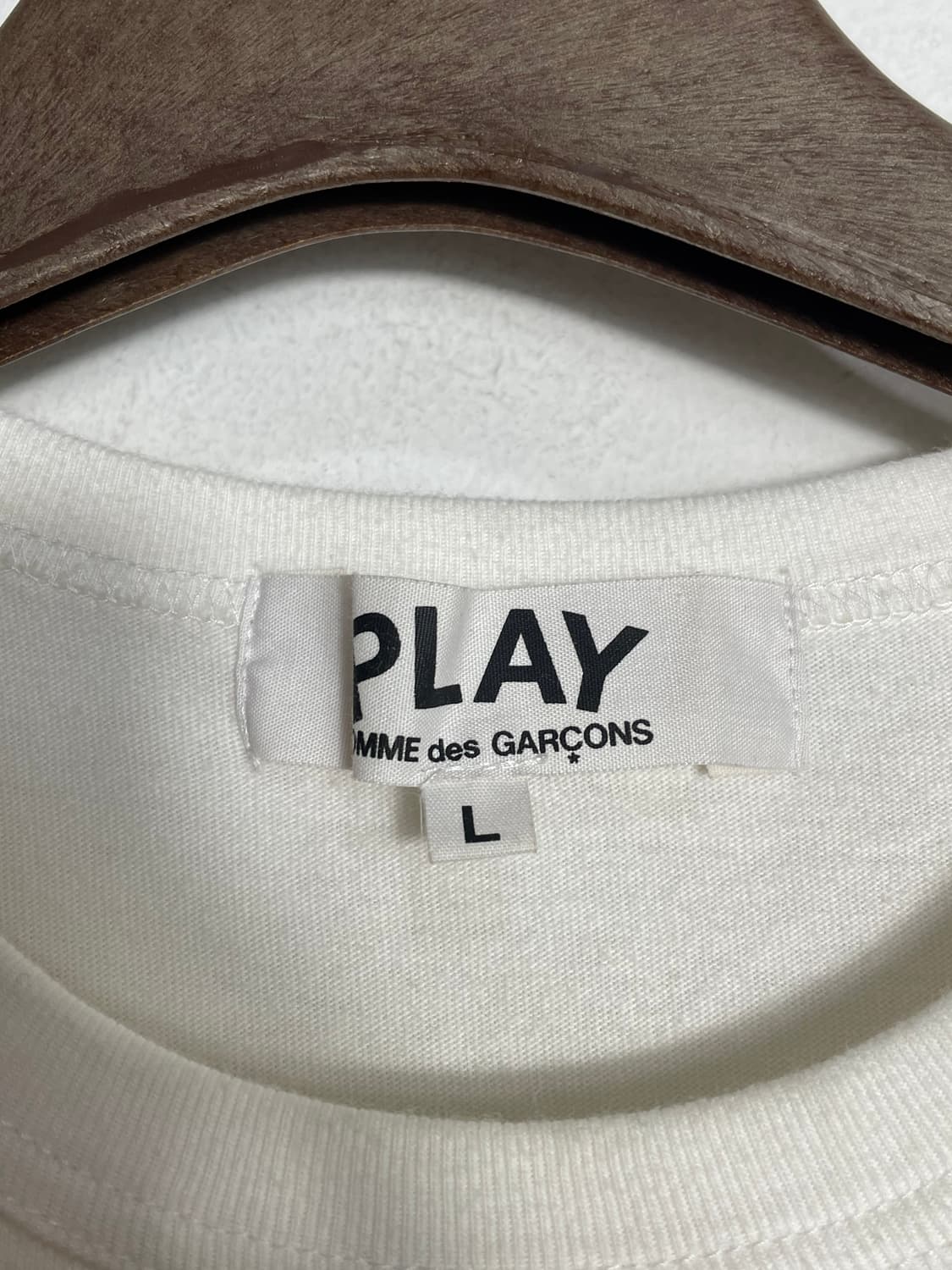 꼼데가르송 플레이 화이트 하트 반팔 티셔츠 상품이미지2