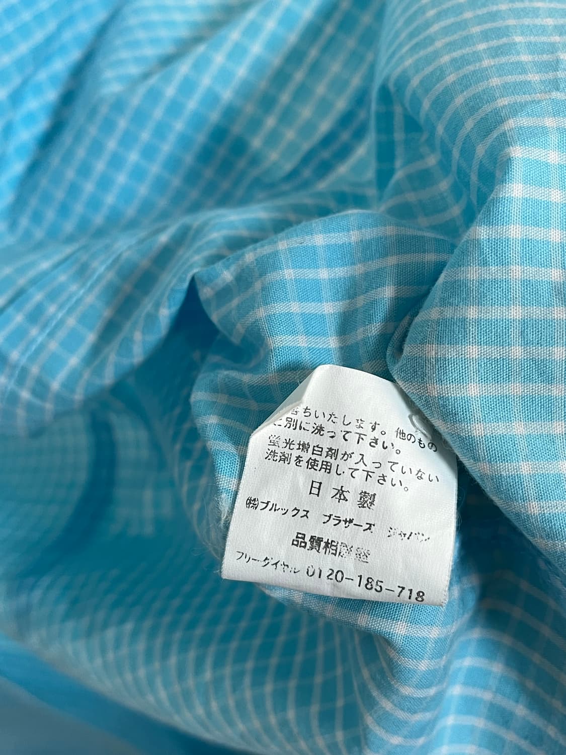 브룩스브라더스 체크 반팔 셔츠 블루 상품이미지5