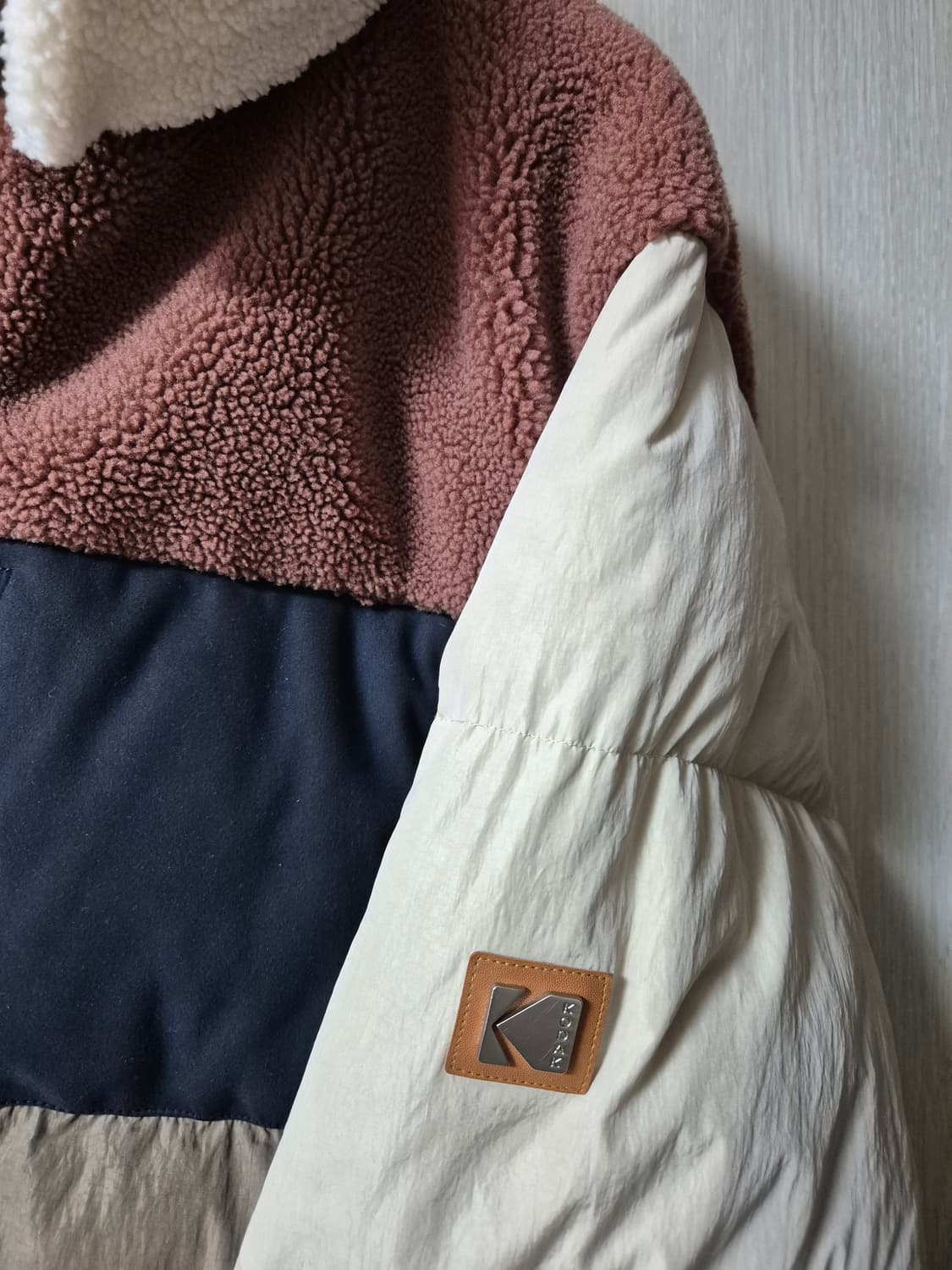 코닥 브라우니  컬러블록 덕다운 자켓 점퍼  패딩 라지 상품이미지5