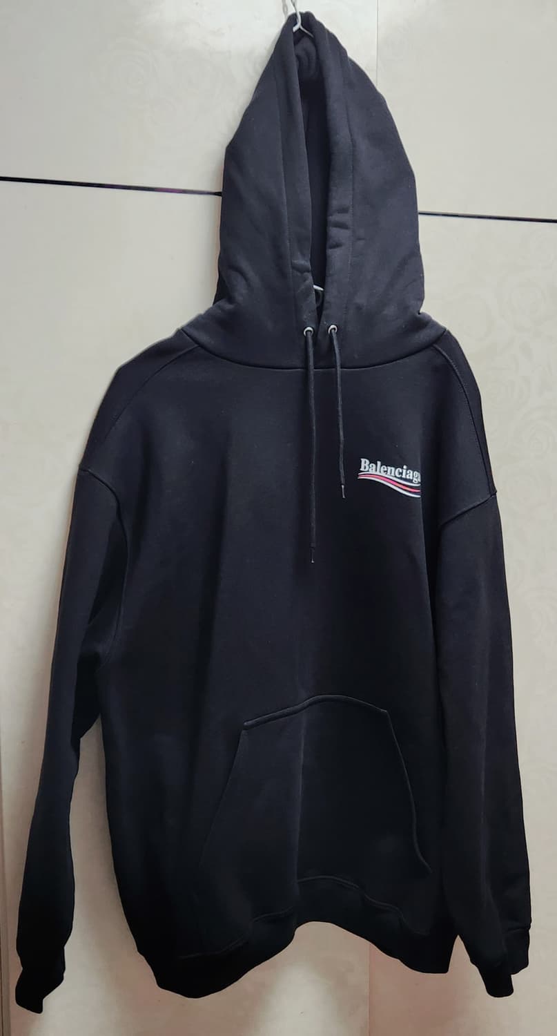 [정품) 발렌시아가 후드 집업 블랙 L (남여공용) 새상품 한정판 상품이미지3