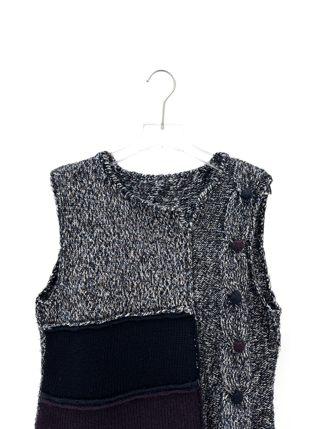 빈티지 패치워크 니트 베스트 상품이미지2