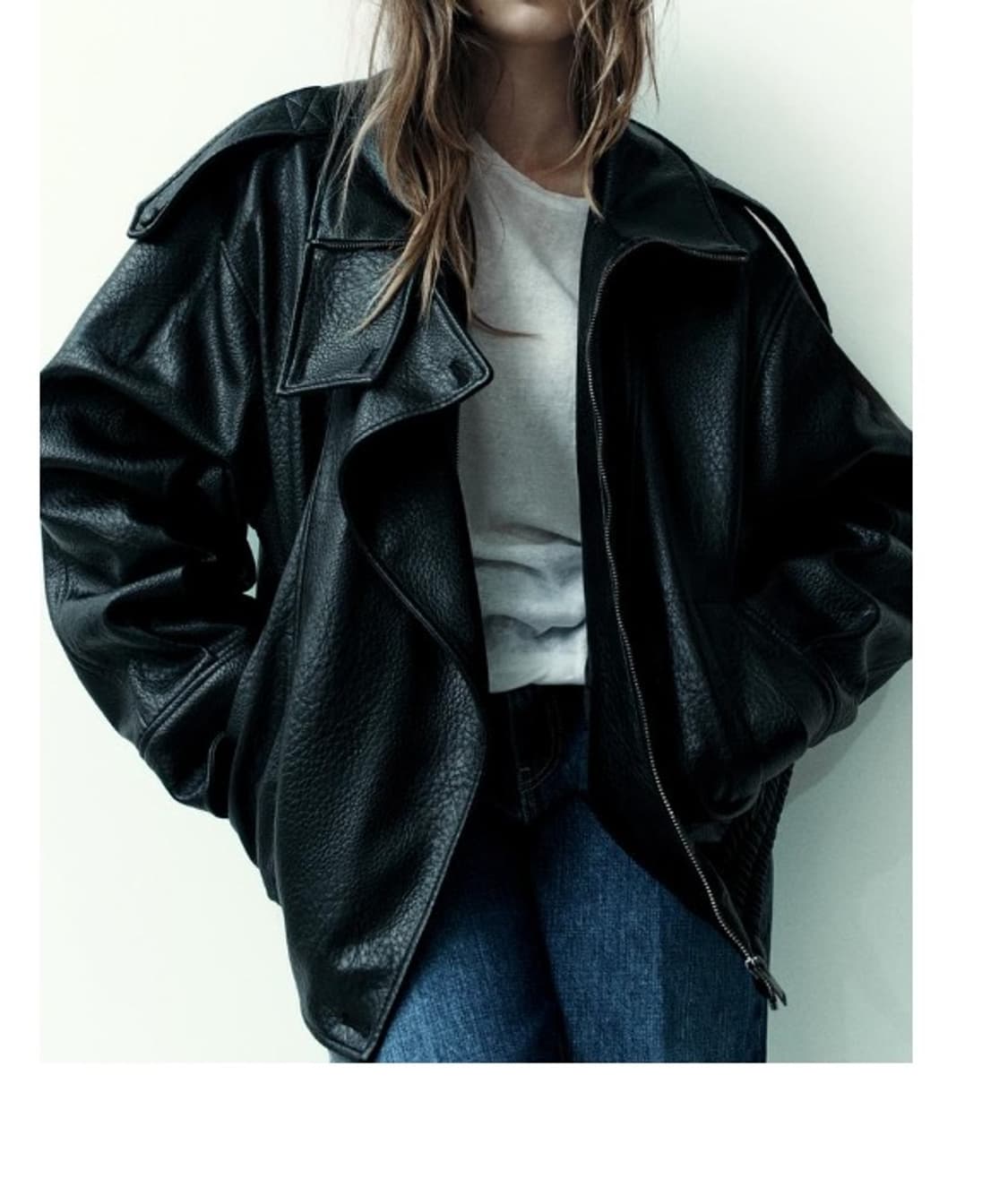 자라 페이크 레더 자켓 상품이미지2