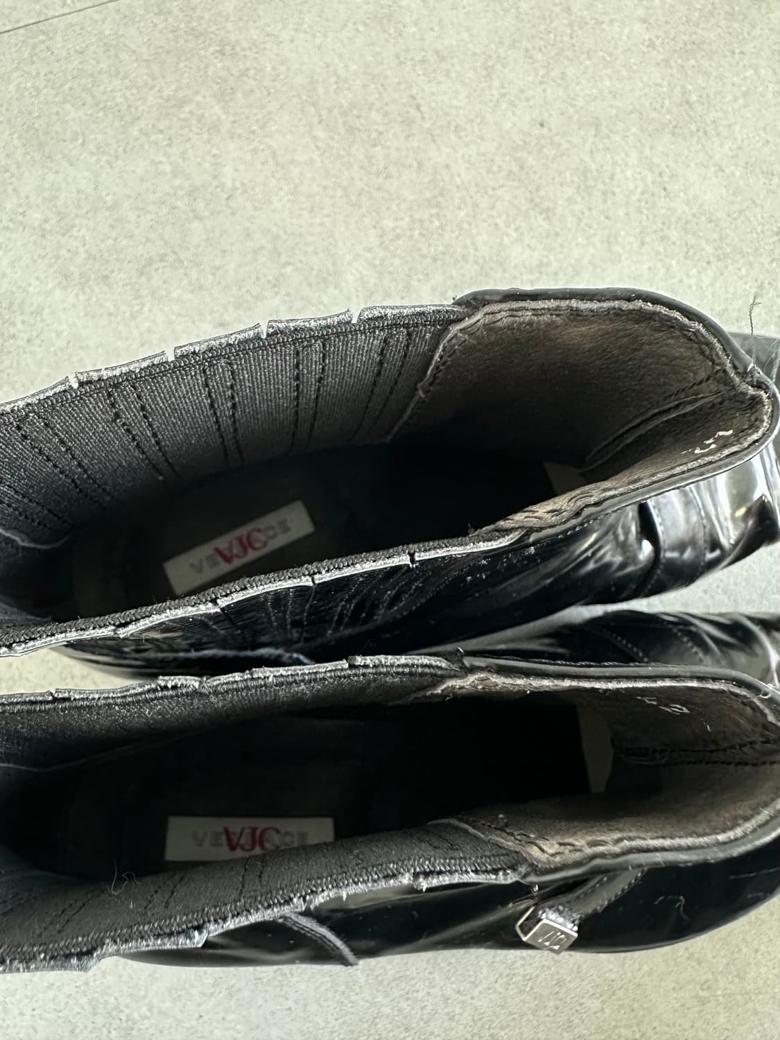 베르사체 페이던트 레더 하네스 부츠 상품이미지8