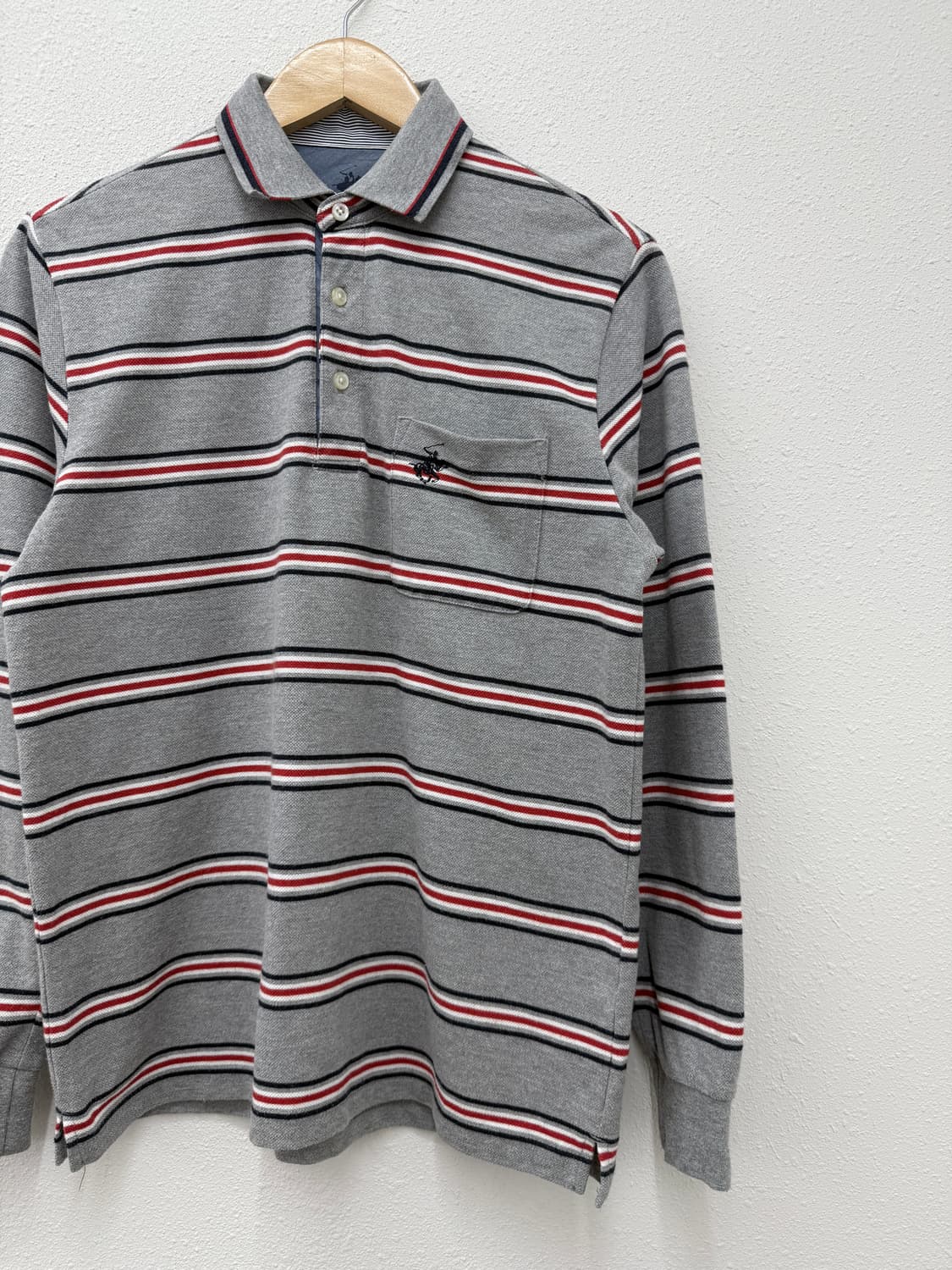 비버리힐스 폴로클럽 스트라이프 카라 롱슬리브  상품이미지2