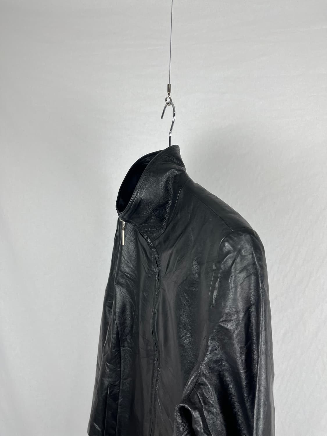 Vintage 양가죽 하이넥 레더자켓 상품이미지3