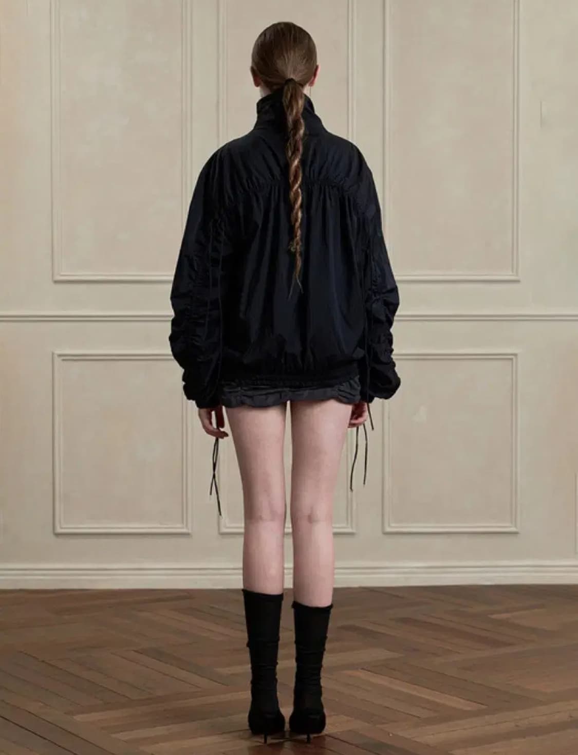 새상품) 페인오어플레져 비올라 봄버 자켓 블랙 상품이미지4