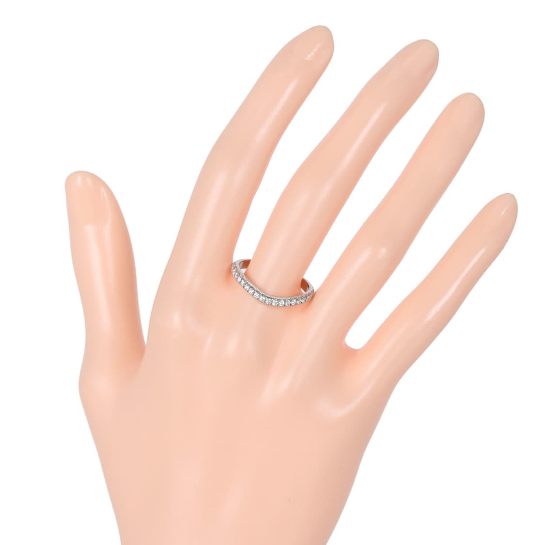 쇼메 리앙 다무르 플래티넘 다이아몬드 웨딩 밴드 파베 반지 53호 082 상품이미지4