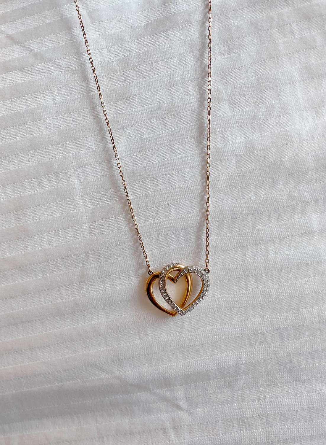 [파격가]스와로브스키 정품 디어 하트 목걸이 네크리스 골드컬러 크리스탈 상품이미지1