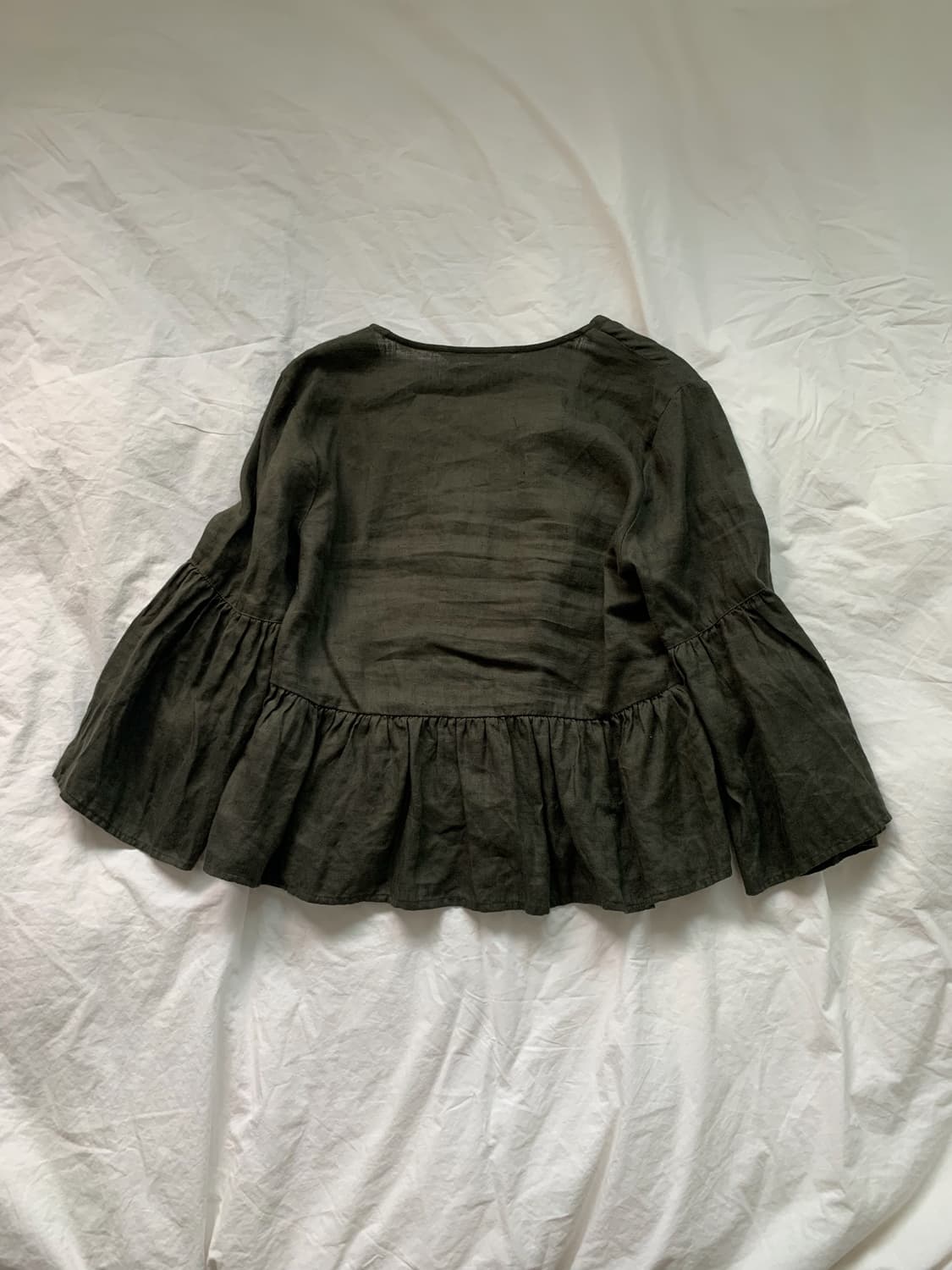 ZARA 카키 플레어 탑 상품이미지5