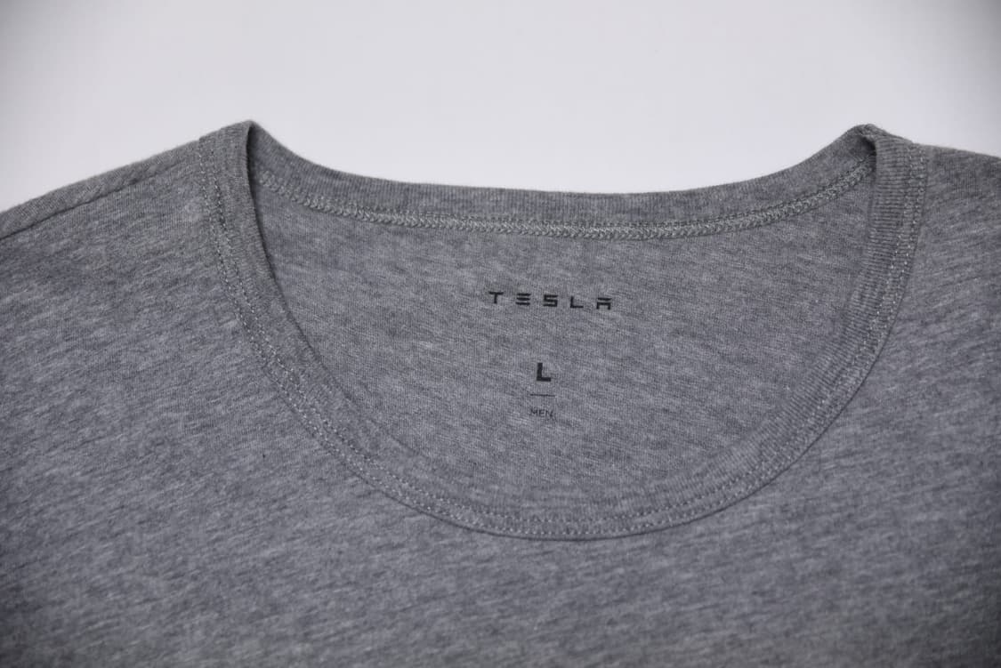 테슬라 남성 긴팔 티셔츠 회색 L 상품이미지3