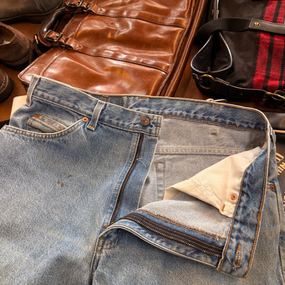 90 ~ 00S 리바이스 캐나다 생산 217 오렌지탭 데님 34 3 상품이미지9