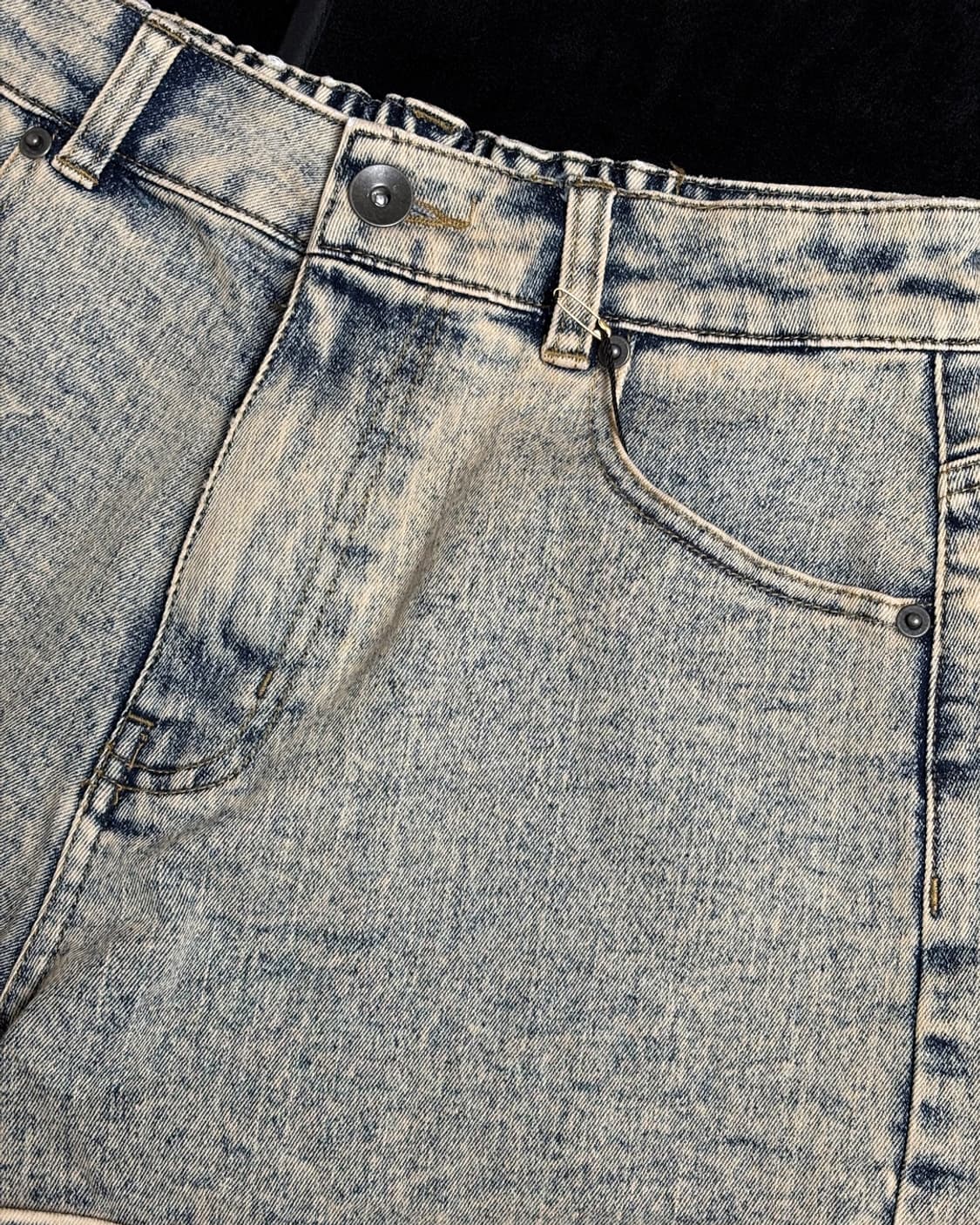 일본빈티지 스노우워싱 데님쇼츠 상품이미지3