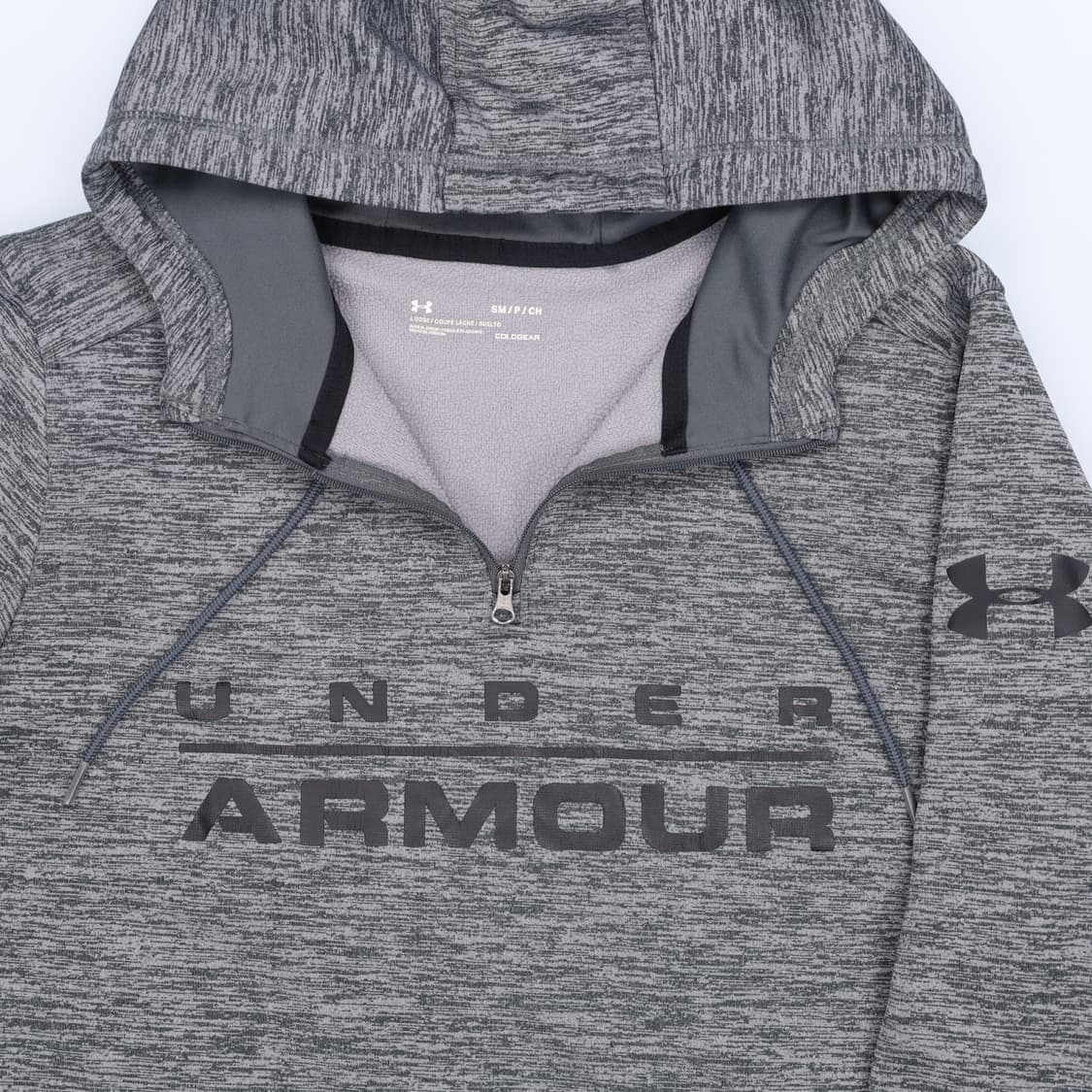[S] 언더아머 남성 그레이 기모 후드 티셔츠 N7011 상품이미지3